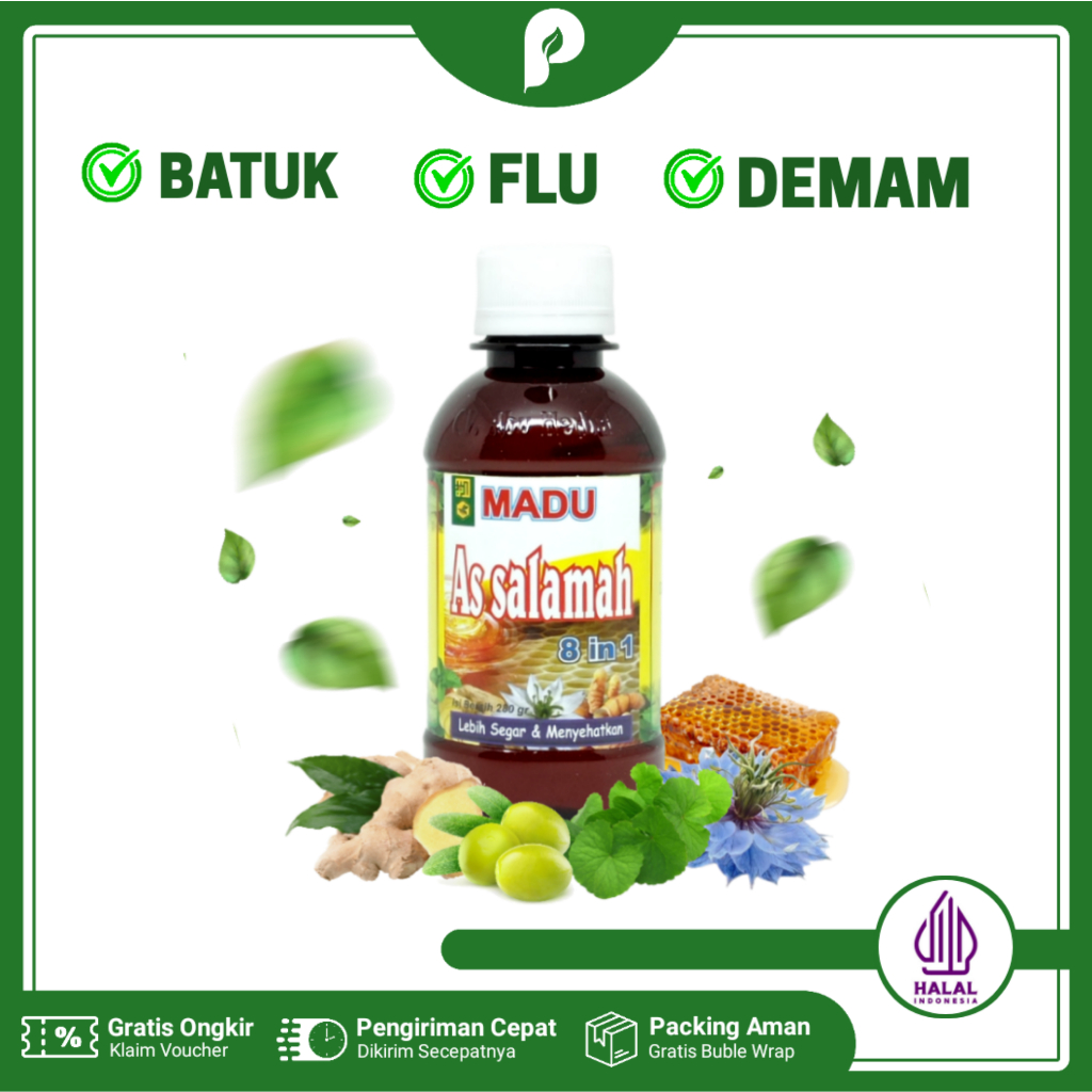 Madu Assalamah 8 in 1 | Madu 8 in 1 | Assalamah 8 in 1 | Madu Batuk Flu & Demam