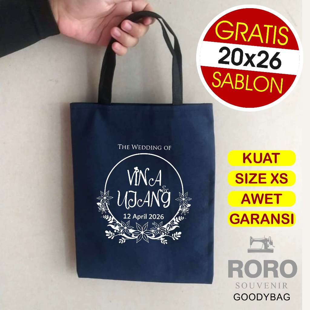 

RORO 1 | Tas Spunbond Goodie Bag 20x26 KUAT Custom Sablon, Wedding, Promosi, Oleh oleh Haji Umroh