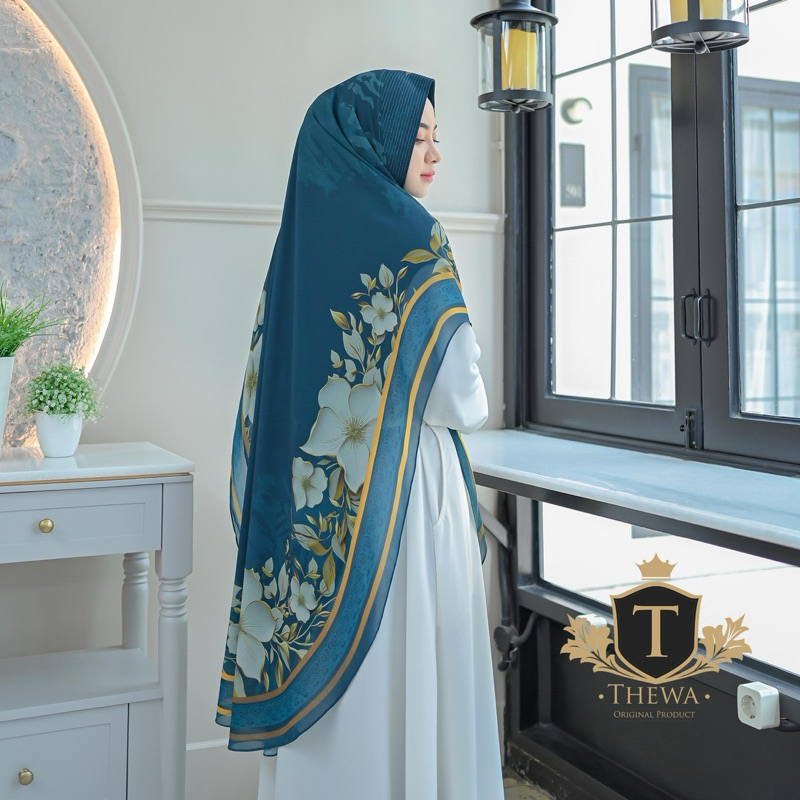 THEWA - Hijab Khimar Aurora Digital Printing Kerudung Ceruty Babydoll