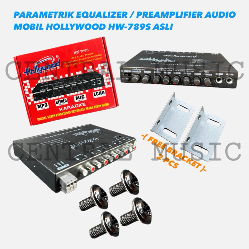 PARAMETRIK EQUALIZER / PREAMPLIFIER AUDIO MOBIL HOLLYWOOD HW-789S ASLI