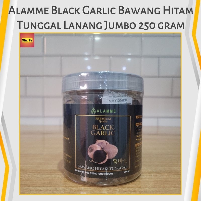 

Alamme Black Garlic Bawang Hitam Tunggal Lanang Jumbo Premium 250 gram