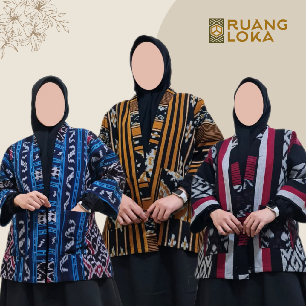 Blazer Outer Pendek Cewek Cowok Unisex / Blazer Tenun / Outer Tenun / Kimono