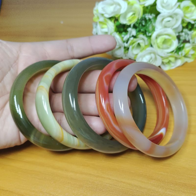 Gelang Bangle Giok Manau Giok Taiwan Asli