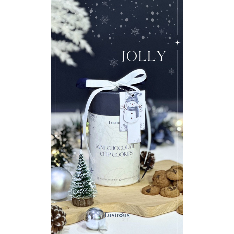 

JOLLY Package Christmas Gift Hampers Natal mini chocolate chip cookies