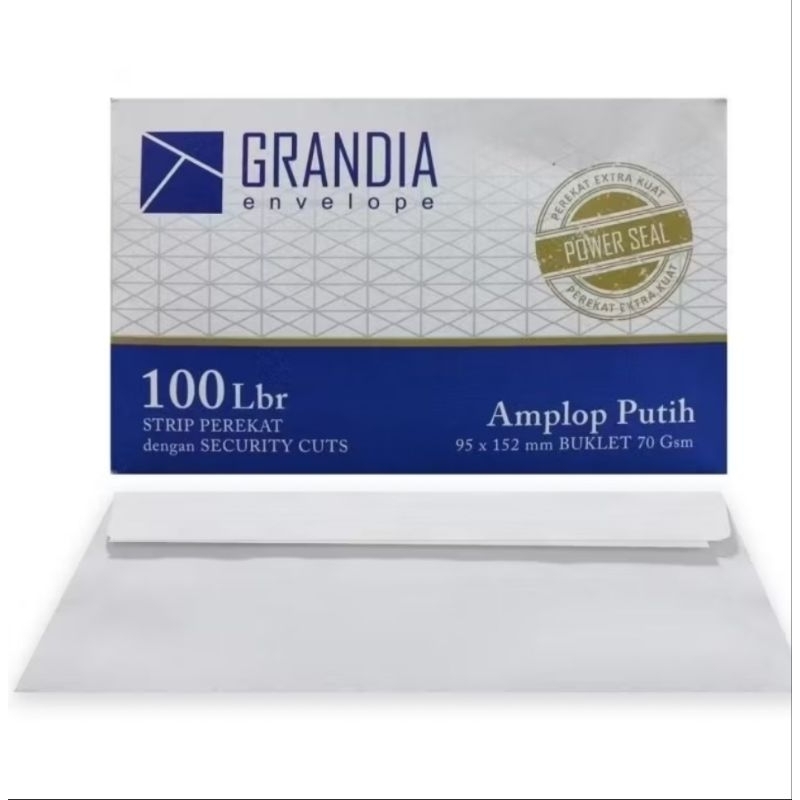 

Amplop Putih Polos Grandia isi 100 lembar