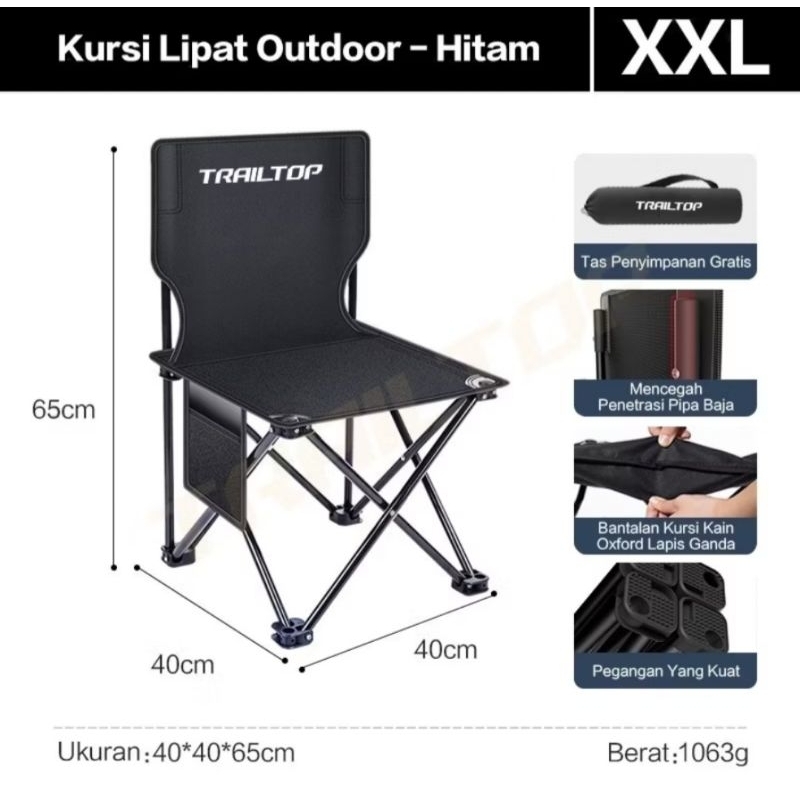 Kursi Lipat Camping Kursi Outdoor Kursi Portable Kursi Kursi Kemah Trailtop