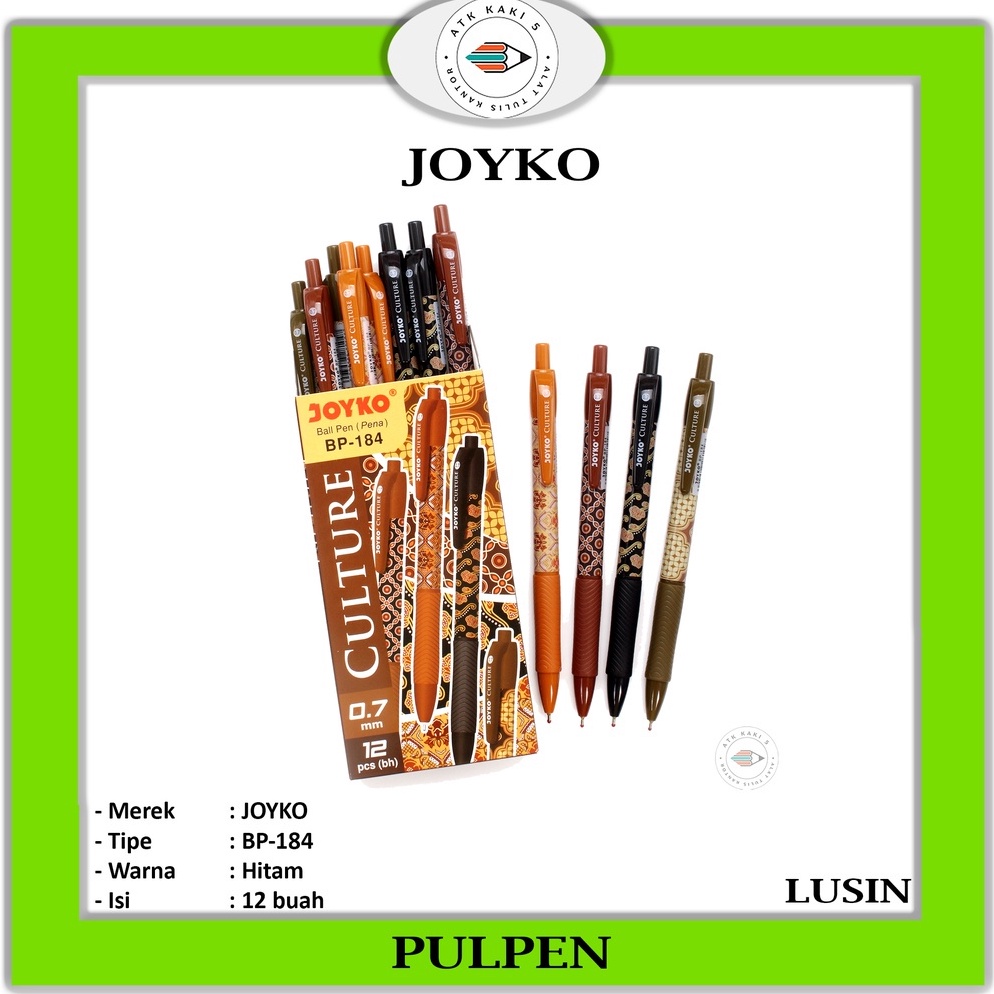 

KODE L54K JOYKO Pulpe Culture Batik BP184 Hitam Lusin