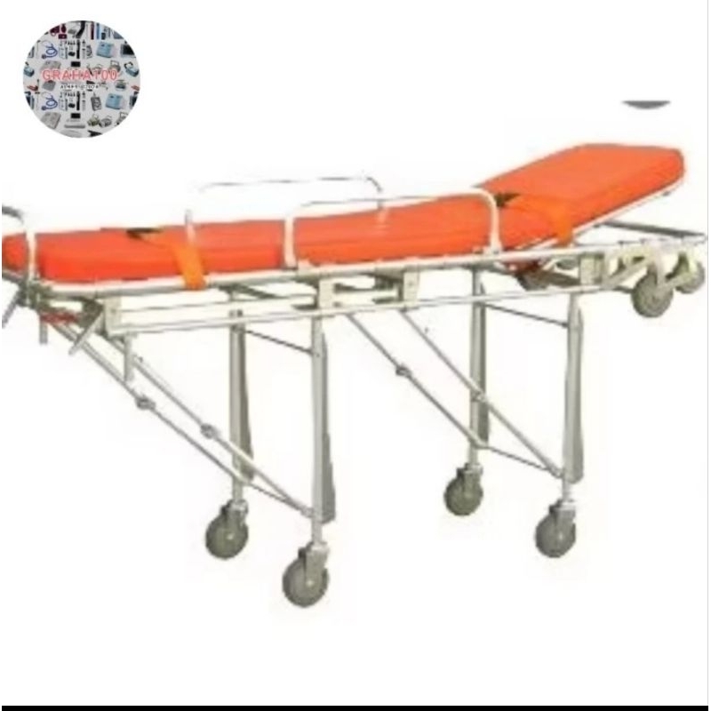 BRANKAR STRECHER AMBULANCE STAINLESS STRECHER  TANDU AMBULANCE  STRECHER EMERGENCY AMBULANCE