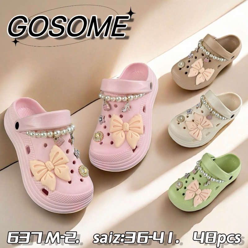 GOSOME sandal BAIM sandal bae clog model crocs termasuk jibbitz / sandal wanita sandal fuji