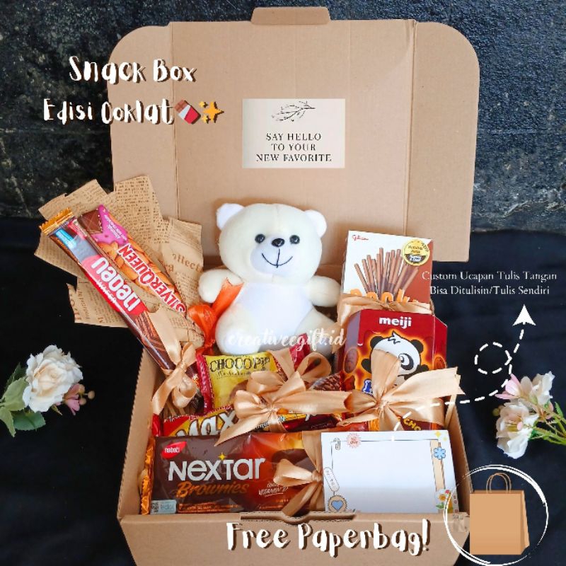 

Gift Box - Hampers - Snack Gift Box Choco - Gift Box Reccomended - Hampers Choco - Kado - Hadiah Wanita