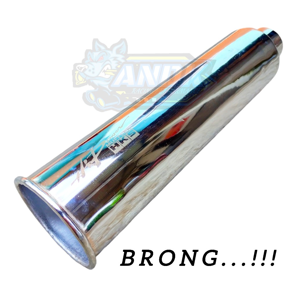 KNALPOT BRONG CHROME MOBIL TRUK TURBO SUARA RACING BASS SOLAR BENSIN