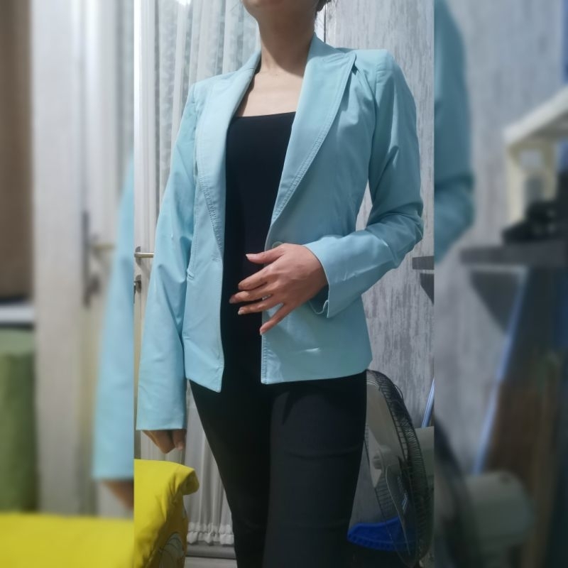 PRELOVED BLAZER SKY BLUE PREMIUM