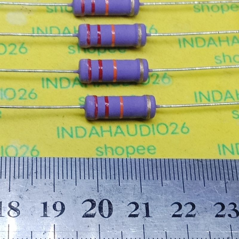5 PCS UNGU 22K 3W 5% kaki tembaga resistor 22 k 3 watt 22 kilo ohm 3 w 3watt 5 persen 22k 3w