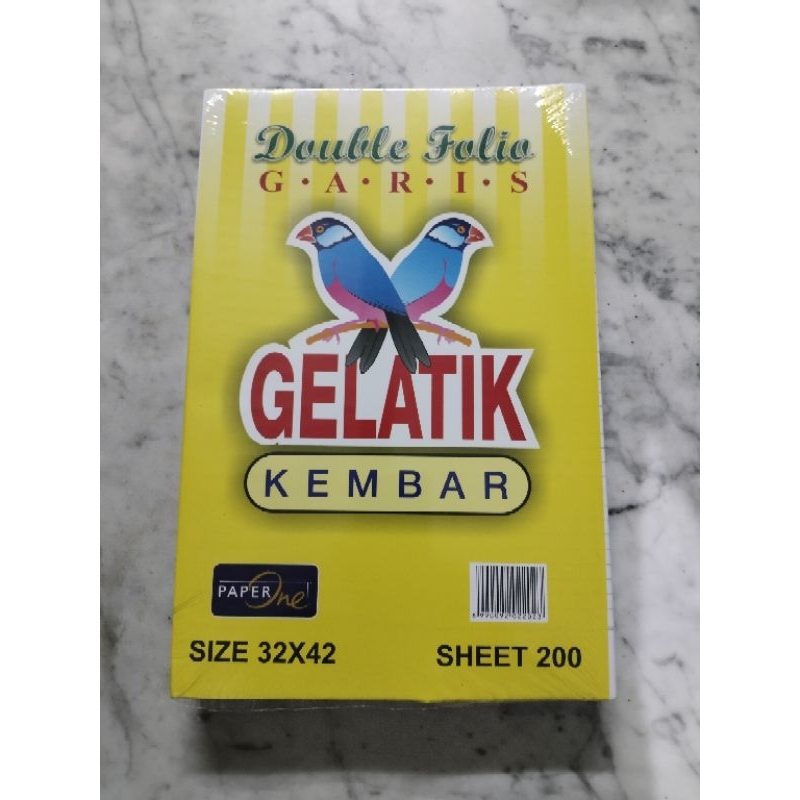 

doble folio bergaris gelatik kembar