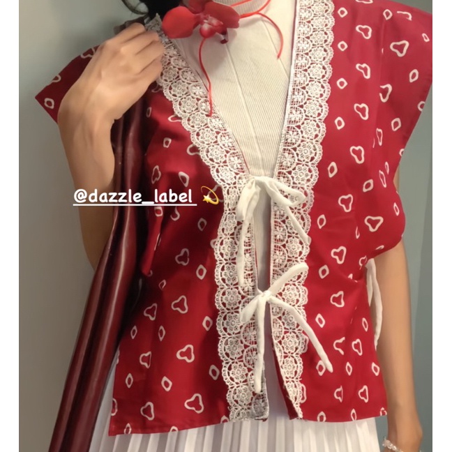 KF7 Bila vest Rompi batik jumputan  Rompi batik modern  Rompi batik wisuda  vest batik modern  baju 