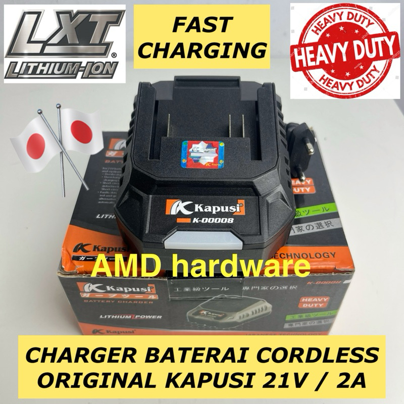 CASAN ADAPTER CHARGER MESIN BOR CORDLESS BATERAI 21V 12V 36V 48V JLD kabel cas batere bor