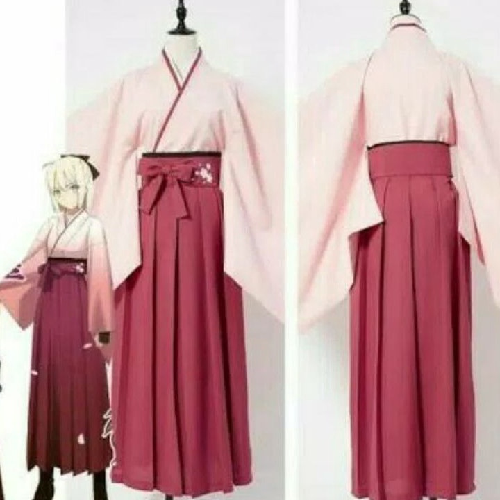yukata kimono sakura saber baju adat tradisional Jepang costume kostum