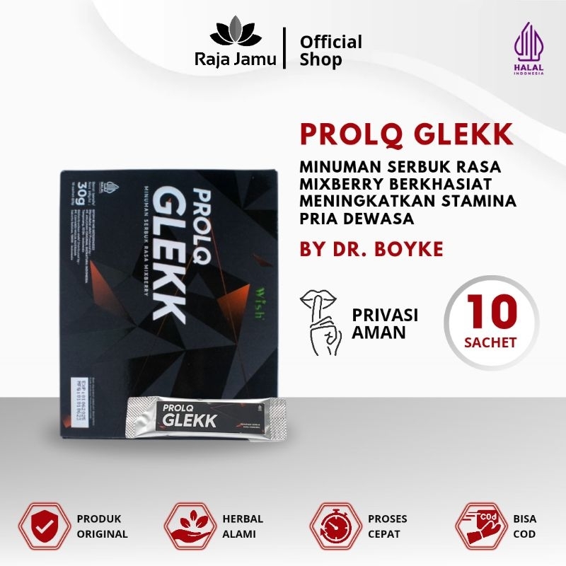 Prolq Glekk By Dr Boyke Original Suplemen Serbuk Herbal Rasa Mixberry Meningkatkan Stamina Pria BPOM