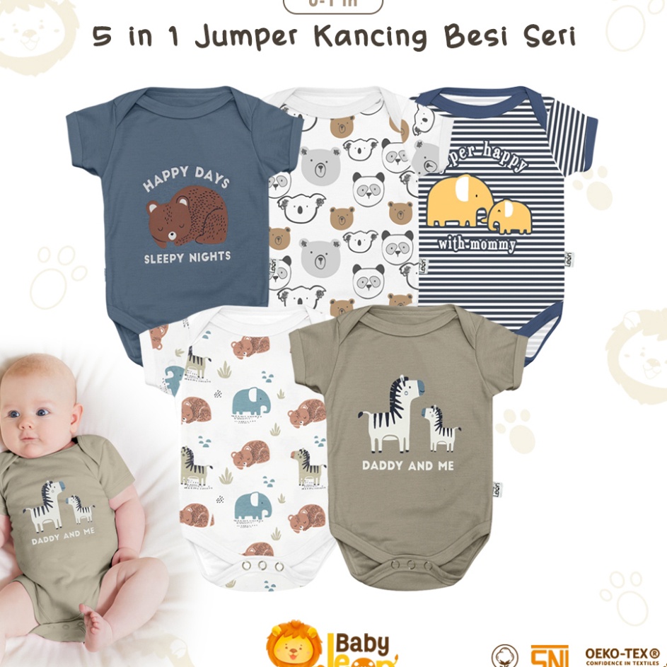 Serba Menarik  BABYLEON Jumper Bayi 1 Tahun BC18 Jumper Bayi Bodysuit Bayi Jumpsuit Anak Bayi Baju T