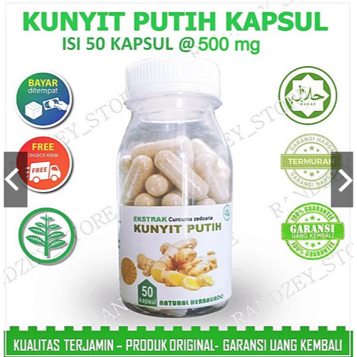 Kunyit Putih kapsul herbal keputihan untuk kewanitaan bau gatal kesuburan promil kunir temu putih