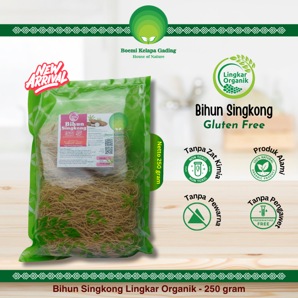 

Lingkar Organik Bihun SIngkong Gluten Free Produk Natural 250 gram