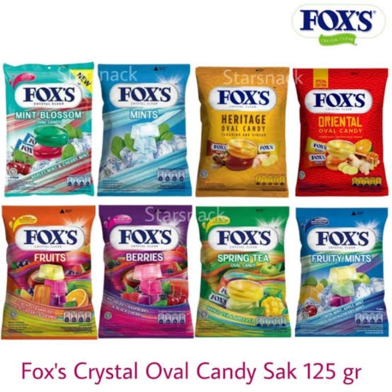 

1 Sak Permen Fox's 125gr isi 50 All Varian