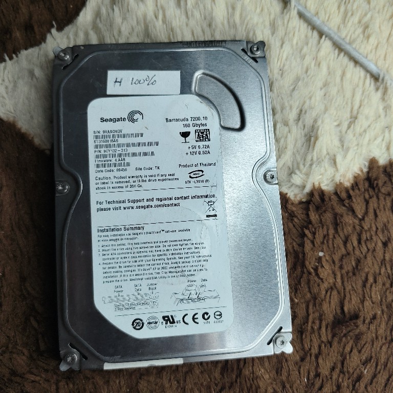 Harddisk 160GB Seagate Hardisk Internal PC HDD SATA