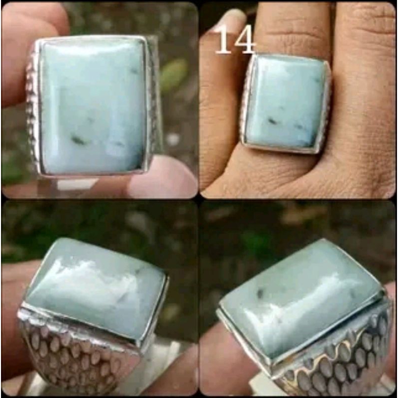 Natural Giok Birma Model Kotak - Natural Untreated Jadeite Jade - Burma Type A - NTD