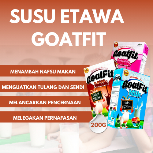 

GoatFit Milk Susu Kambing Etawa Plus Royal Jelly 200g | susu penambah nafsu makan dan penguat tulang