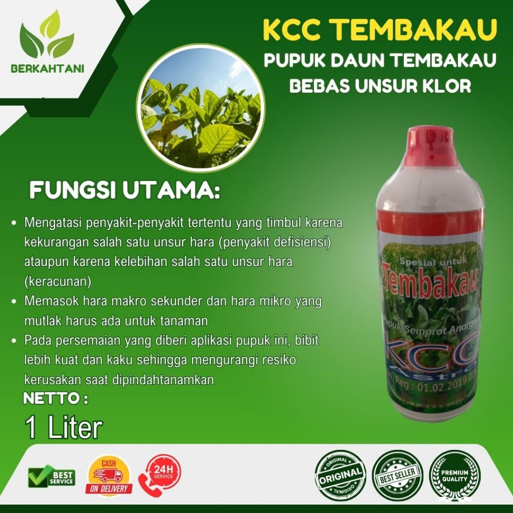 KCC Tembakau 1 Liter Pupuk Penambah Bobot Daun Tembakau