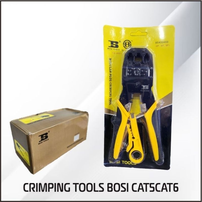 CRIMPING TOOL KIT BOSI / TANG KRIMPING RJ45 CAT5e dan CAT6e