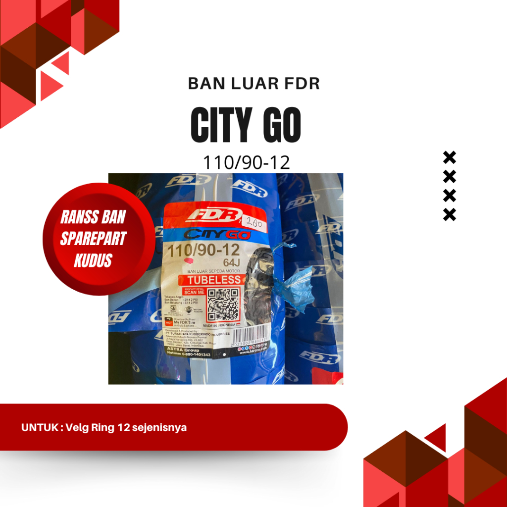 BAN LUAR FDR CITY GO 110/90-12