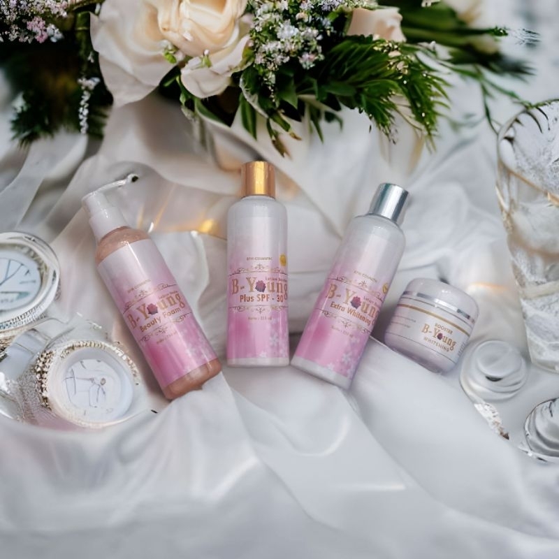 B-Young Lotion pemutih badan pkt lngkp 250ml booster 60gr