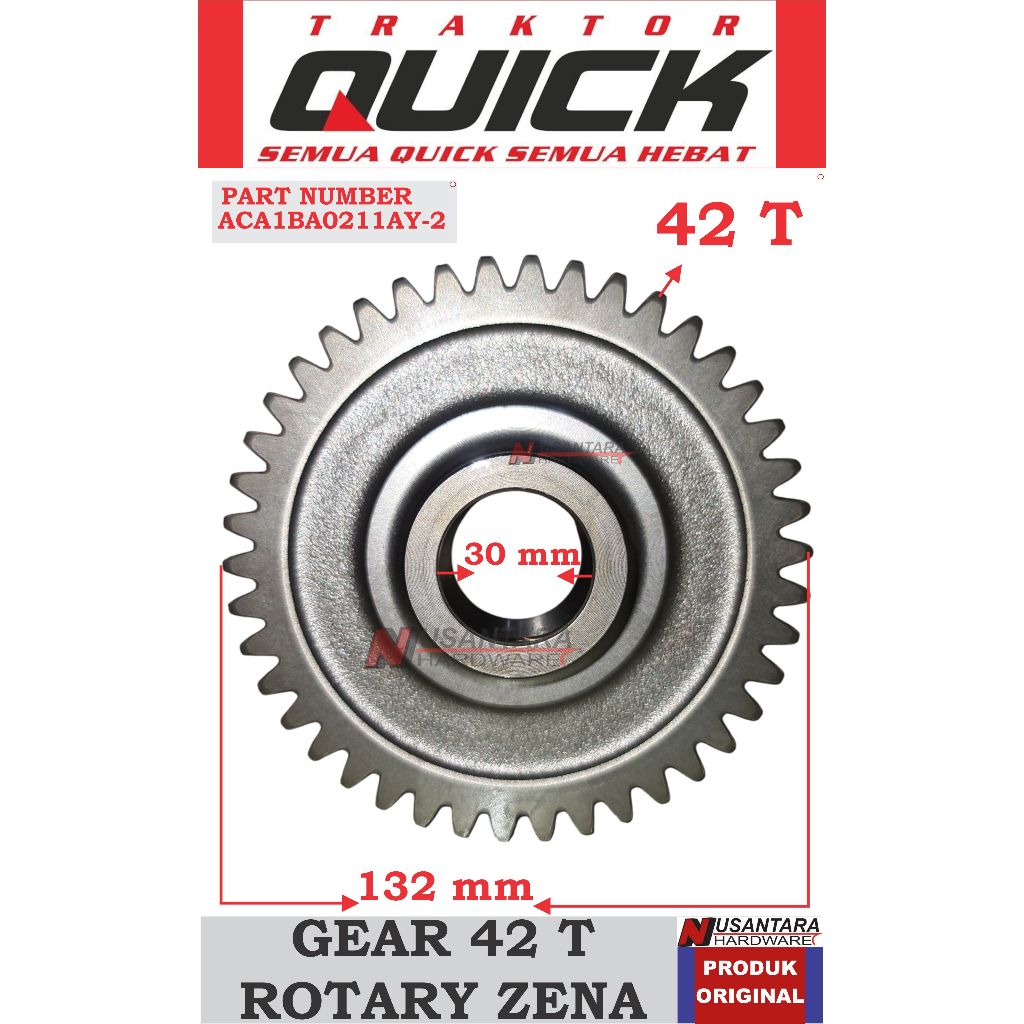 gear 42 t zena rotary, gigi 42  mata traktor rotary zena, gigi gardan traktor zena, spare part trakt