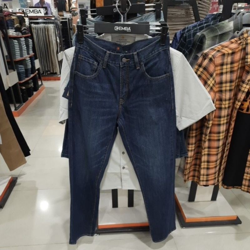 EMBA JEANS CELANA DENIM  JEANS PANJANG DARK STONE JORDAN REGULAR NON STRETCH ORI |6180640131