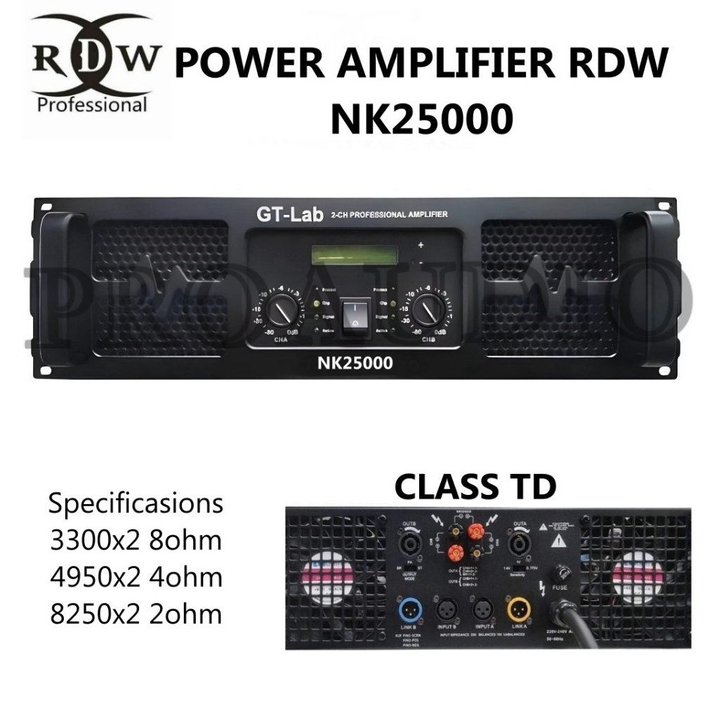 Power Amplifier GT Lab RDW NK 25000 / NK25000 / NK-25000 PRO - 2 channel