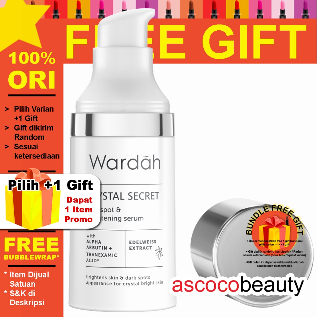 WARDAH CRYSTAL SECRET Dark Spot & Brightening Serum 20 ml | SKINCARE White Secret Serum Wajah Flek H