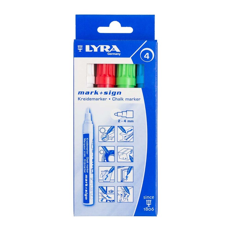 

Lyra-Chalk Marker Assorted Colour Round Tip
