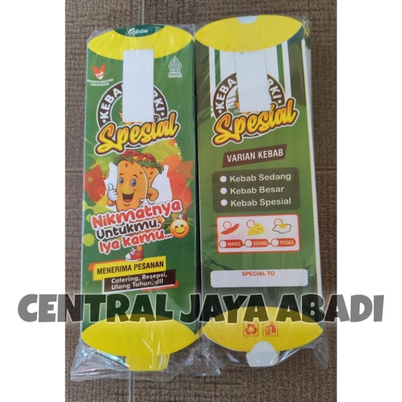 

KEMASAN KEBAB TARIKAN IVORI PUTIH 24.5 × 9.5 CM JUMBO TEBAL HIGH QUALITY PRODUK TERBARU | KOTAK KEBAB KEKINIAN | DUS KEBAB VIRAL TIKTOK | KEMASAN KEBAB | BOX KEBAB MURAH | TOKO FROZEN FOOD KEBAB OFFICIAL | CENTRAL JAYA ABADI 251579