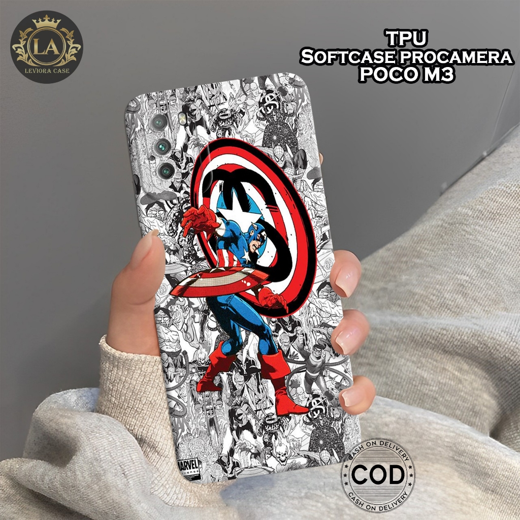 Case Poco M3 Terbaru - Fashion Case Spiderman - Softcase Poco M3 Terbaru - Case Pro Camera - Casing 