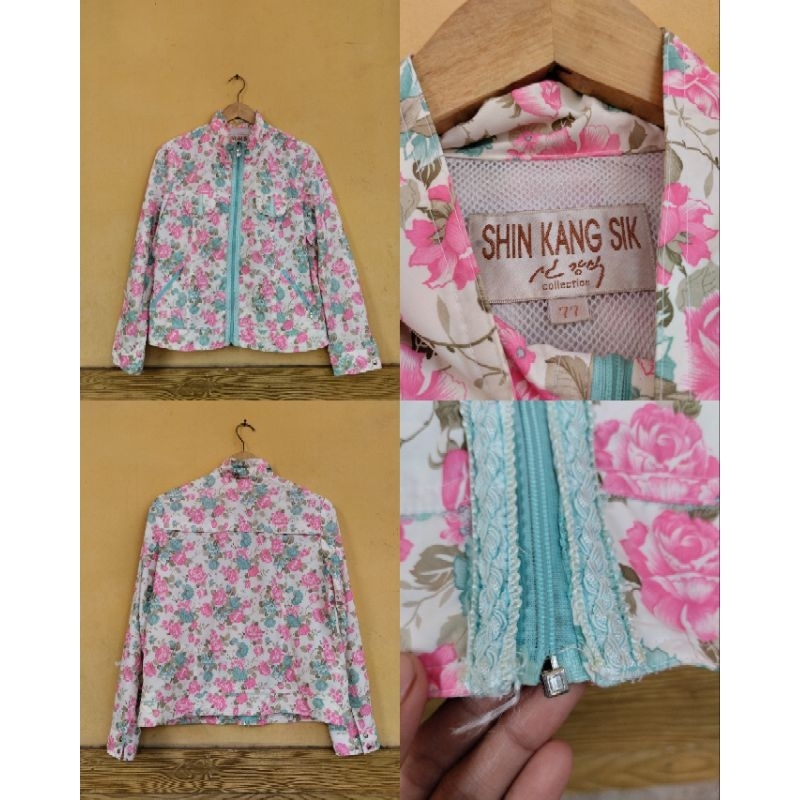 JAKET RUNNING MOTIF BUNGA