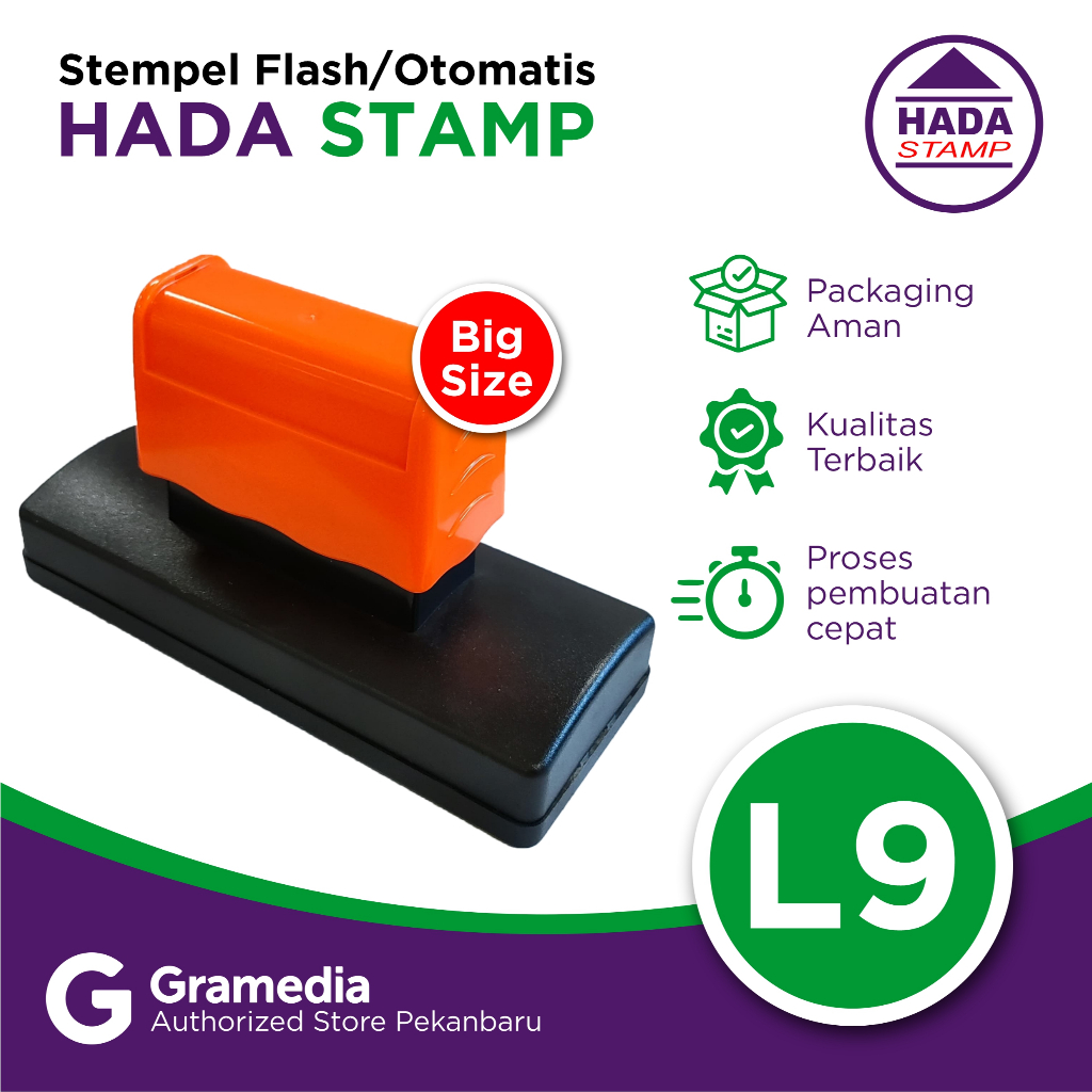 

Gramedia - Stempel Flash/Otomatis Hada Stamp L9