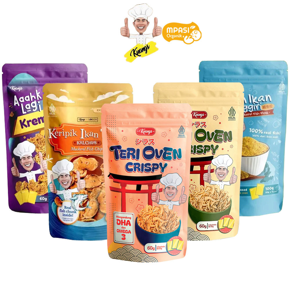 Kuangs Teri Krispi Oven Shirasu Jepang - Snack Camilan Anak - MPASI Anak