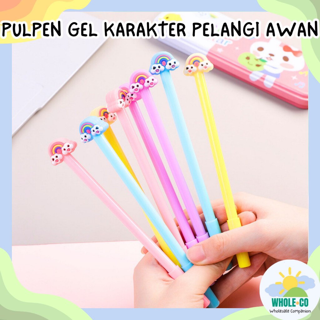 

Pulpen Gel Karakter Pelangi Awan Premium Cloud Rainbow Pastel Aesthetic Lucu Unik Imut Termurah Grosir COD