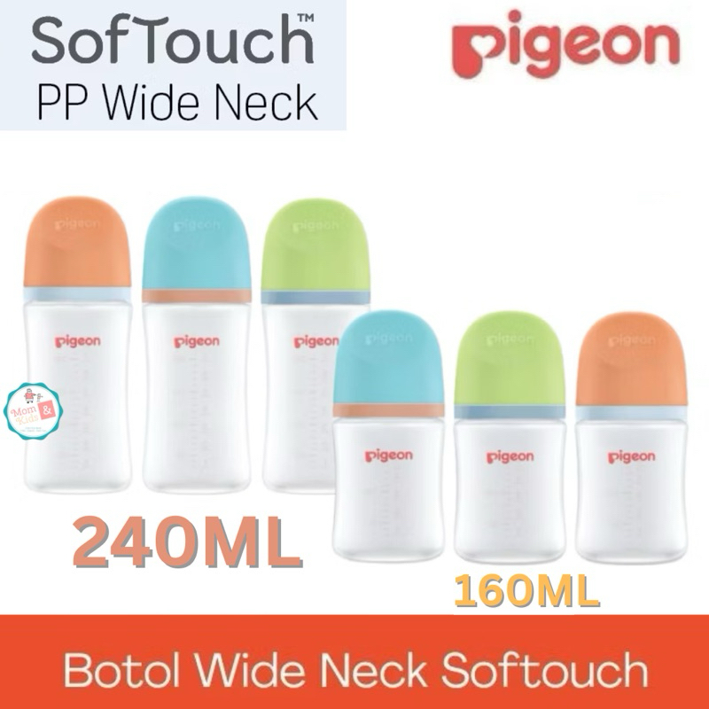 BOTOL SUSU PIGEON WIDE NECK 240 ML 160 ML | PIGEON WIDE NECK 240ML 160ML | BOTOL SUSU BAYI