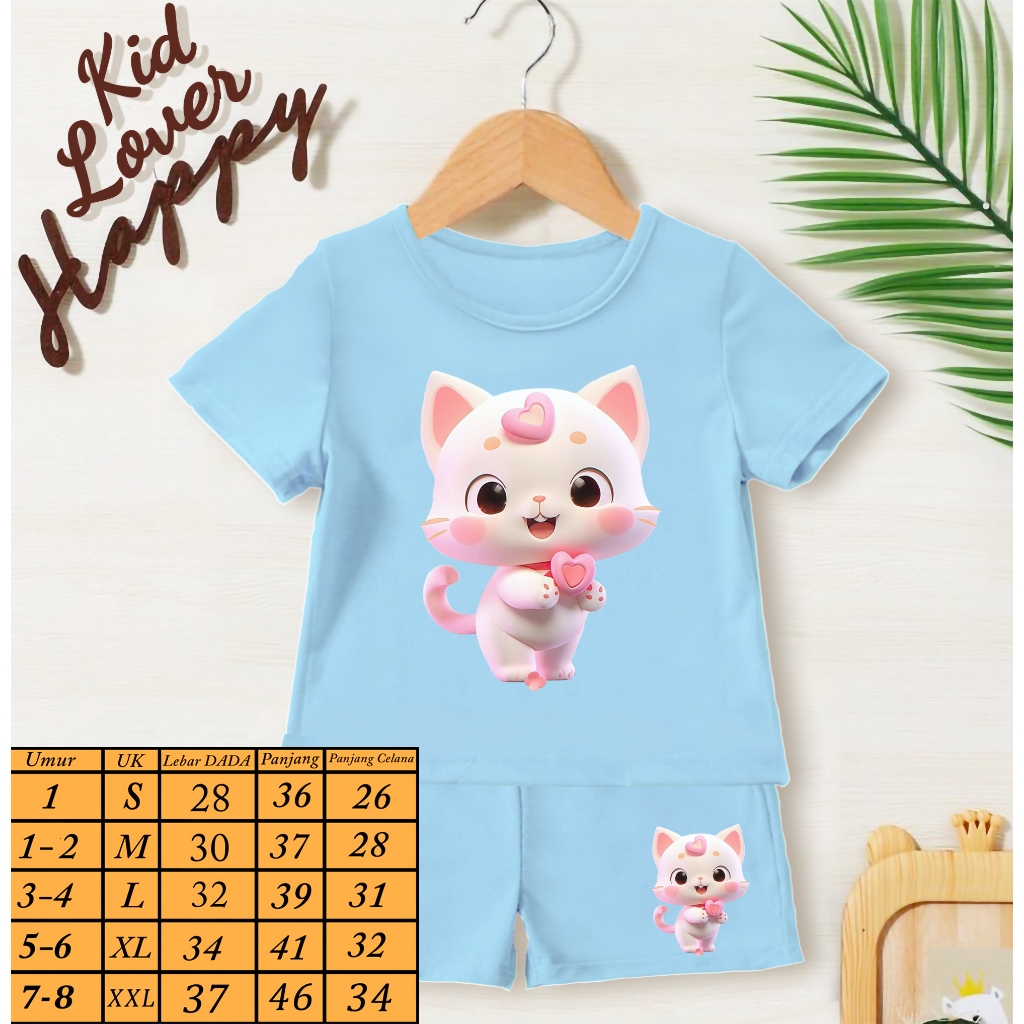 SETELAN ANAK-ANAK / BAJU ANAK KUCING 3D
