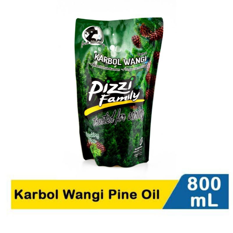 PIZZI FAMILY PEMBERSIH LANTAI REFRESING PINE REFILL 800 ML - karbol wangi isi ulang