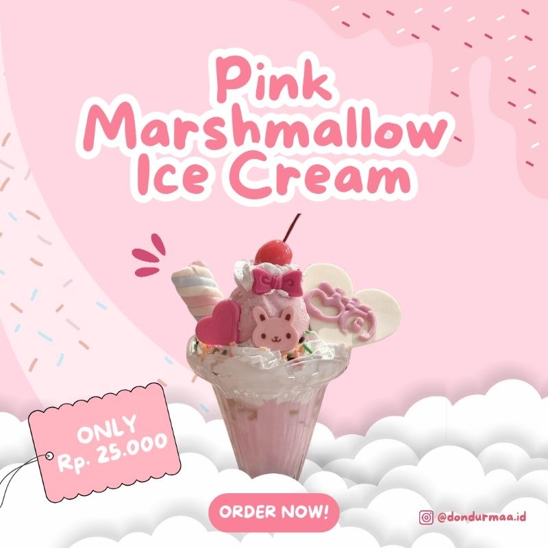 

Pink Marshmallow Ice Cream