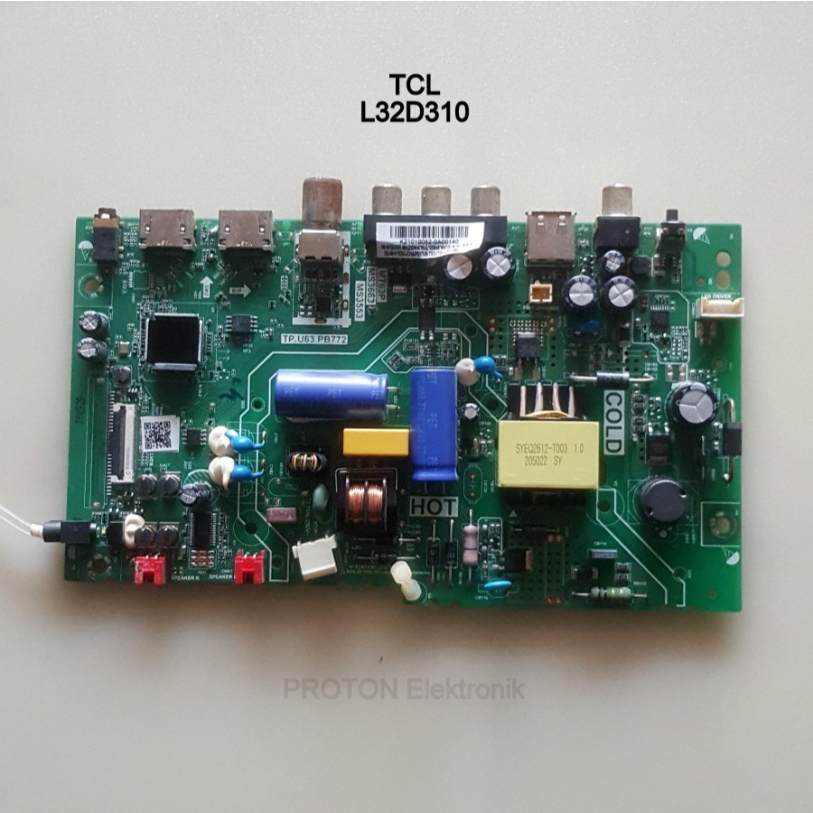 Mainboard LED TV TCL L32D310 Matherboard Mesin TP.U63.PB772 PCB MT63P MS3663 MS3553 32A160 32F6B L32