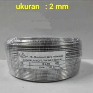 Eceran Per Meter Kawat bonsai aluminium 2 mm kawat alumunium anti karat